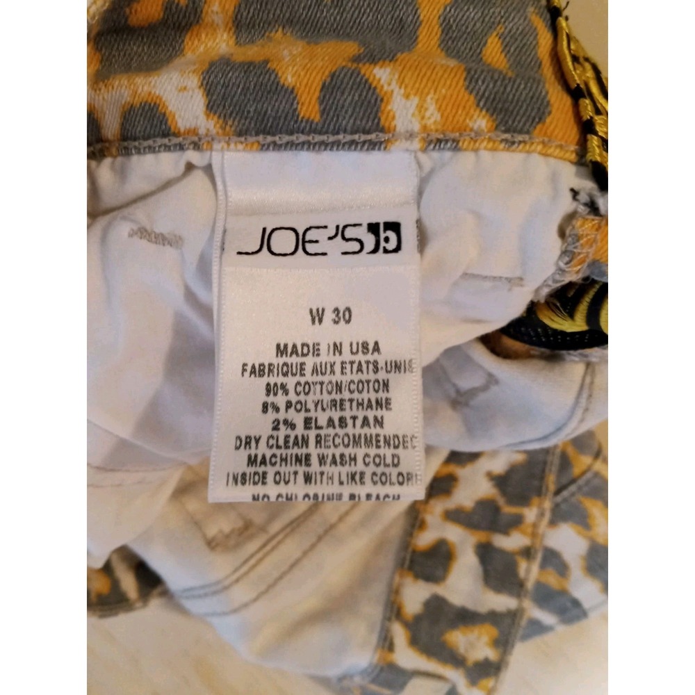 Joe's Jeans Leopard Gold Sparkly Geometric Trim $189. Ankle Mid Rise 32 - Picture 8 of 12